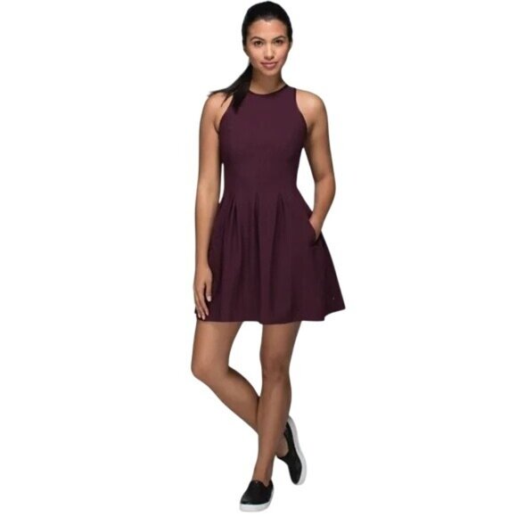 Lululemon Here To There Skater Mini Dress in Bordeaux Drama Size 0 (est) - Picture 4 of 8